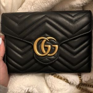 Gucci Marmont wallet on chain